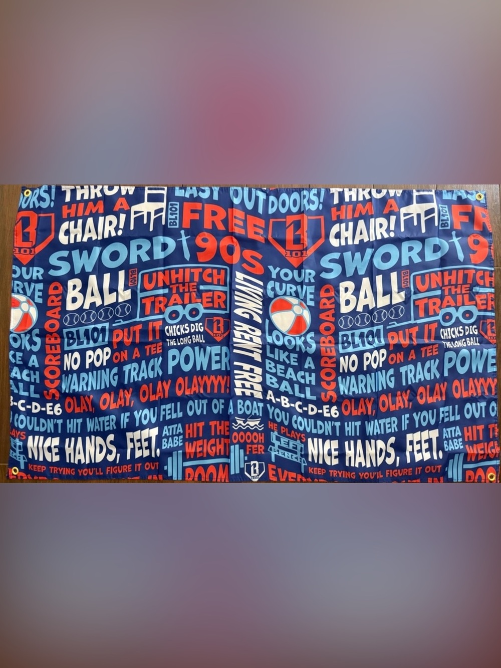 Baseball Lifestyle 101 Flag - NWOT